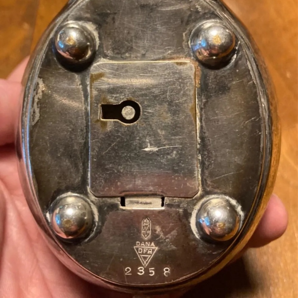 Vintage Piggy Bank-Silver plated-Pig-DANA DFA (Denmark) - Picture 11 of 13